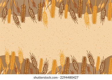 grain, wheat. poster about harvest, agriculture