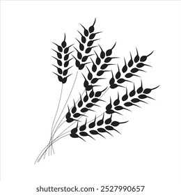 Imagem vetorial do grão de trigo ilustração de imagem de silhueta |