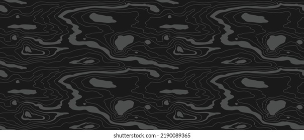 Grain wood panel texture. Rustic grayscale wooden wallpaper. Black washed wood. Table in top view. Wave line pattern. Vector backgrounds