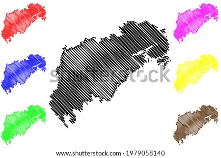 Grainger County, State of Tennessee (U.S. county, United States of America) map vector illustration, scribble sketch Grainger map