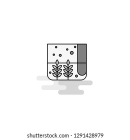 Grains bag  Web Icon. Flat Line Filled Gray Icon Vector