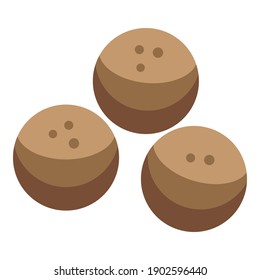 Grains cereal flakes icon. Isometric of grains cereal flakes vector icon for web design isolated on white background