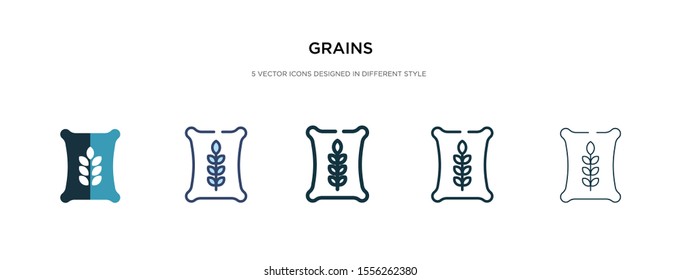 grains icon in different style vector illustration. two colored and black grains vector icons designed in filled, outline, line and stroke style can be used for web, mobile, ui