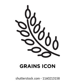 Grains icon vector isolated on white background, Grains transparent sign , linear symbol and stroke design elements in outline style