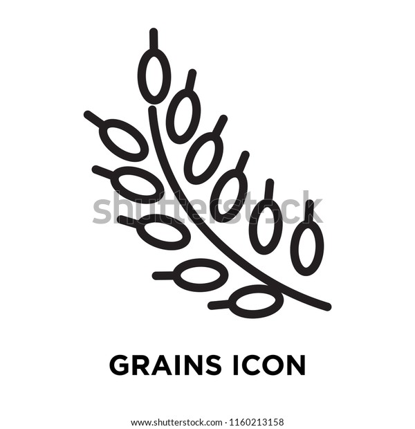 Grains Icon Vector Isolated On White Stock Vector (Royalty Free ...