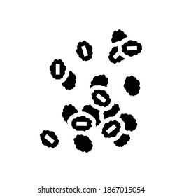 vectores de icono de glifo de harina de avena de granos. signo de avena de granos. símbolo de contorno aislado ilustración negra