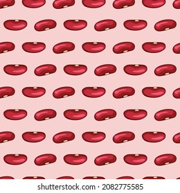 Grains Red bean isolated on pink background.