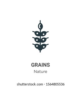 Grains vector icon on white background. Flat vector grains icon symbol sign from modern nature collection for mobile concept and web apps design.
