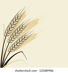 The grain.Vector in old style. EPS-10 (non transparent elements,non gradient)