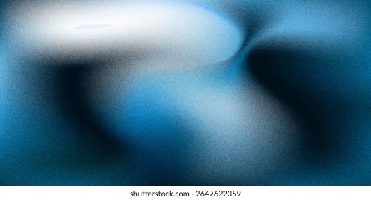 Grainy abstract background with smooth wavy lines in blue and green. vector background eps10
