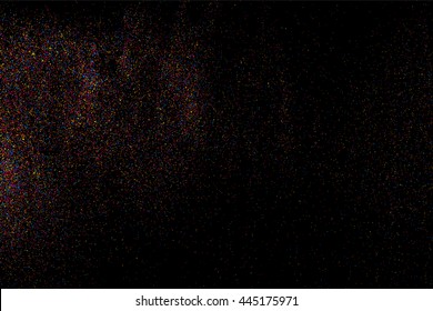  Grainy abstract  colorful texture isolated on black background.  Vector illustration,eps 10.