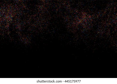 Grainy abstract  colorful texture isolated on black background.  Vector illustration,eps 10.