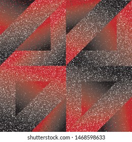 Grainy Abstract Pattern, Black and Red Random Halftone, Irregular Pointillism Style Background with Chaotic Dots, Points, Grunge Circle, Paint Spray, Drop