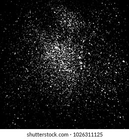 Grainy abstract texture isolated on black background. Vector illustration.