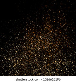 Grainy abstract texture isolated on black background. Vector illustration.
