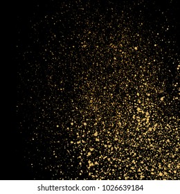 Grainy abstract texture isolated on black background. Vector illustration.