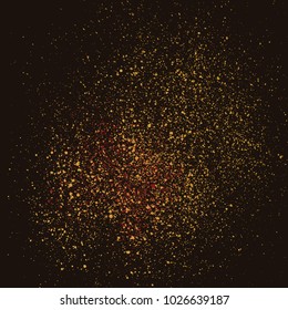 Grainy abstract texture isolated on black background. Vector illustration.