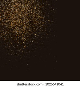 Grainy abstract texture isolated on black background. Vector illustration.