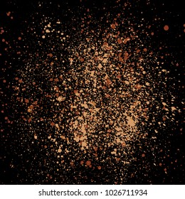 Grainy abstract texture isolated on black background. Vector illustration.