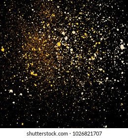 Grainy abstract texture isolated on black background. Vector illustration.
