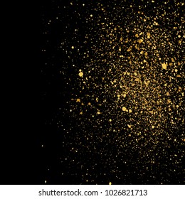 Grainy abstract texture isolated on black background. Vector illustration.