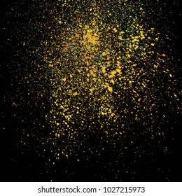 Grainy abstract texture isolated on black background. Vector illustration.