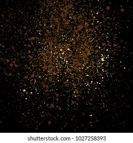 Grainy abstract texture isolated on black background. Vector illustration.