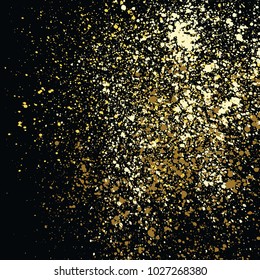 Grainy abstract texture isolated on black background. Vector illustration.
