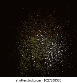 Grainy abstract texture isolated on black background. Vector illustration.