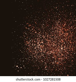 Grainy abstract texture isolated on black background. Vector illustration.