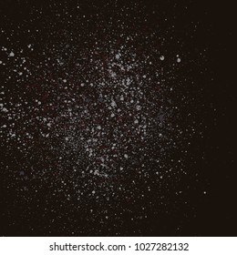 Grainy abstract texture isolated on black background. Vector illustration.