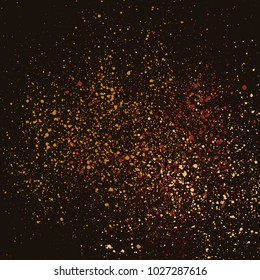 Grainy abstract texture isolated on black background. Vector illustration.