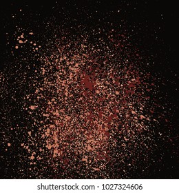 Grainy abstract texture isolated on black background. Vector illustration.