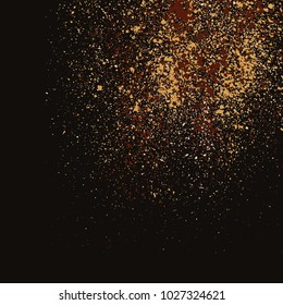 Grainy abstract texture isolated on black background. Vector illustration.