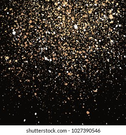 Grainy abstract texture isolated on black background. Vector illustration.