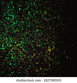 Grainy abstract texture isolated on black background. Vector illustration.