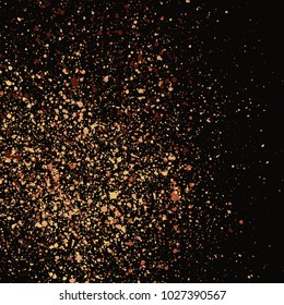 Grainy abstract texture isolated on black background. Vector illustration.