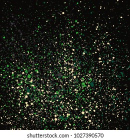 Grainy abstract texture isolated on black background. Vector illustration.