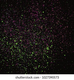 Grainy abstract texture isolated on black background. Vector illustration.