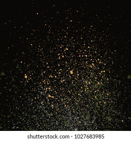 Grainy abstract texture isolated on black background. Vector illustration.
