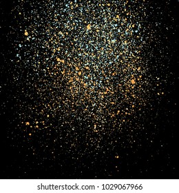 Grainy abstract texture isolated on black background. Vector illustration.