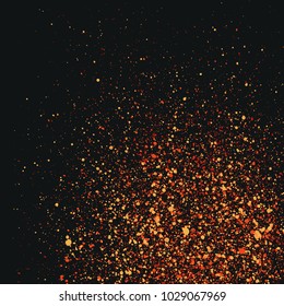 Grainy abstract texture isolated on black background. Vector illustration.