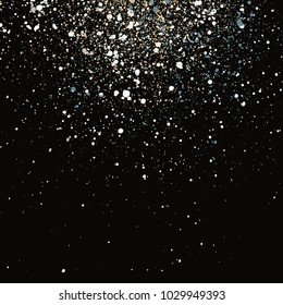 Grainy abstract texture isolated on black background. Vector illustration.