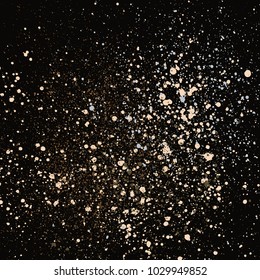 Grainy abstract texture isolated on black background. Vector illustration.