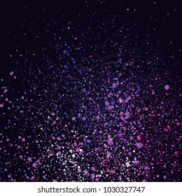 Grainy abstract texture isolated on black background. Vector illustration.