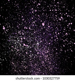 Grainy abstract texture isolated on black background. Vector illustration.