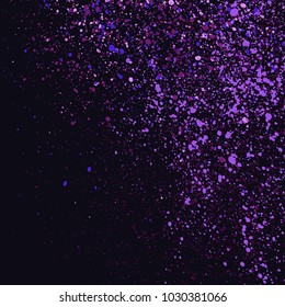 Grainy abstract texture isolated on black background. Vector illustration.