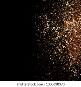 Grainy abstract texture isolated on black background. Vector illustration.
