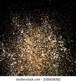 Grainy abstract texture isolated on black background. Vector illustration.