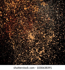 Grainy abstract texture isolated on black background. Vector illustration.